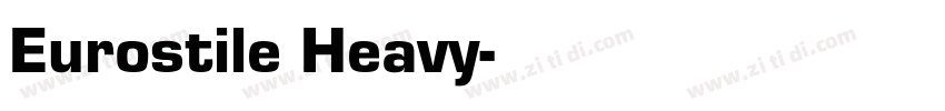 Eurostile Heavy字体转换